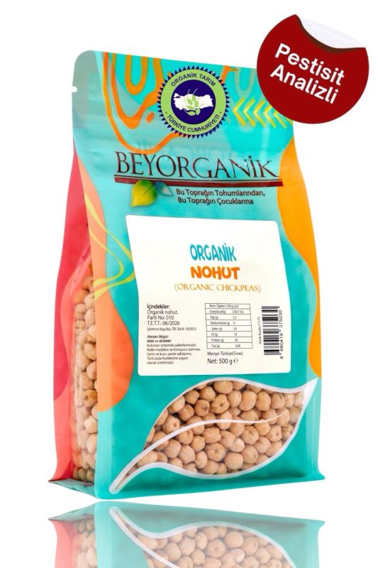 Organik Nohut 500gr (Pestisit ve Aflatoksin Analizli)