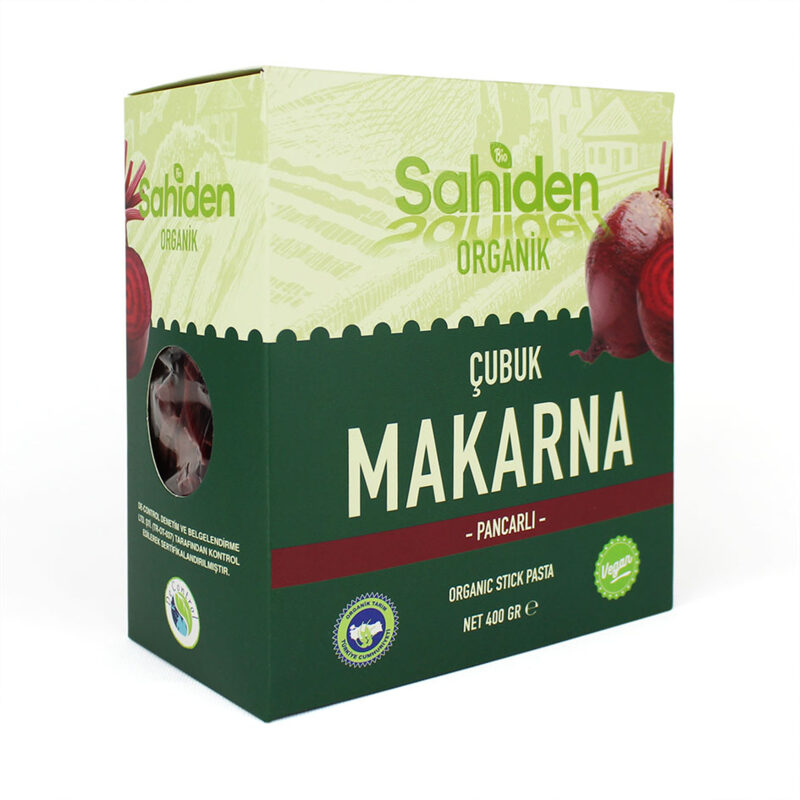 Organik Pancarlı Çubuk Makarna 400 gr