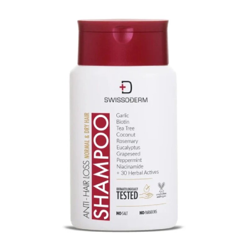 SWISSODERM Doğal İçerikli Dökülme Karşıtı Şampuan Normal &amp; Kuru Saçlar - 300 ml