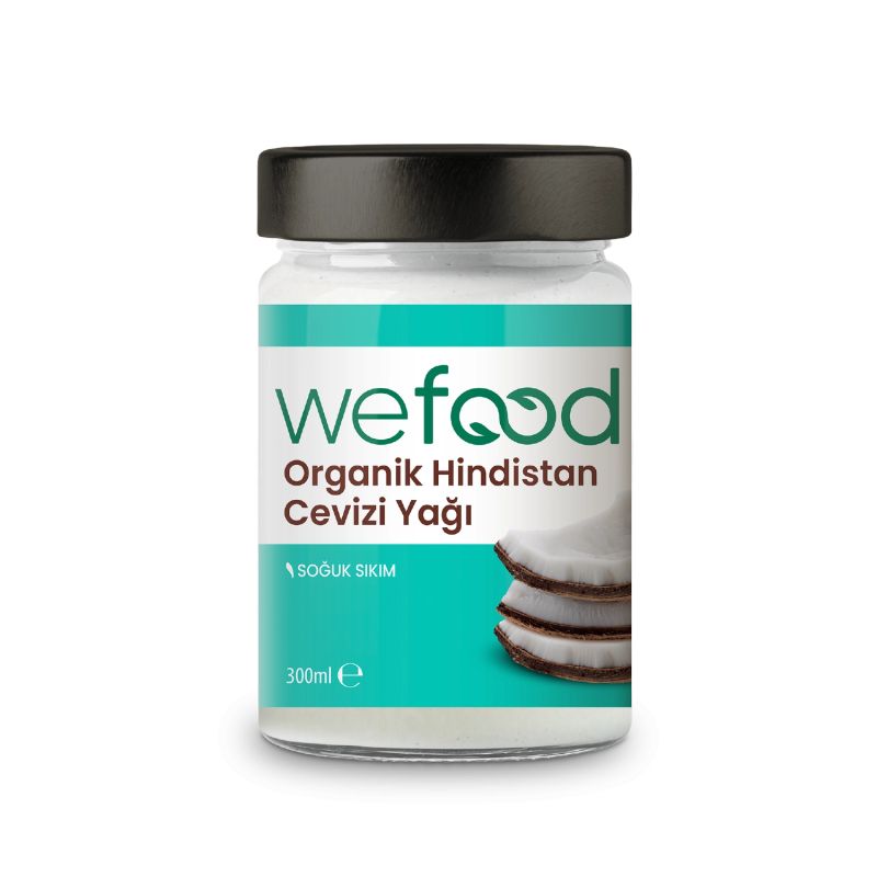Wefood Organik Hindistan Cevizi Yağı 300 ml (Soğuk Sıkım)