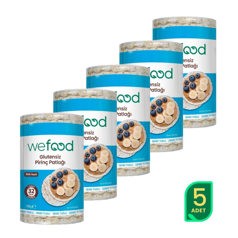 Wefood Pirinç Patlağı 100 gr 5'li